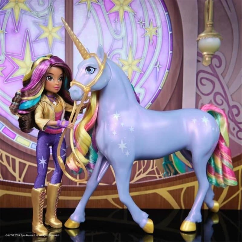 Spin Master LICORNE A FONCTIONS 28 cm WILDSTAR + POUPEE 24 cm Unicorn Academy