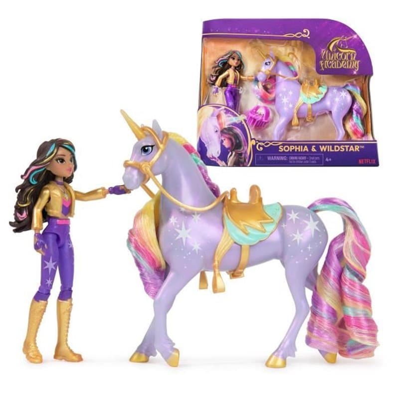 Spin Master COFFRET LICORNE ET POUPEE WILDSTAR ET SOPHIA Unicorn Academy