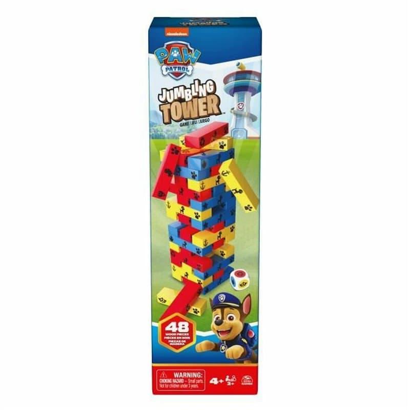 Games LA Pat Patrouille - TOUR JENGA La Pat' Patrouille - Paw Patrol - Jeu de Société Tour à Construire Pat' Patrouille