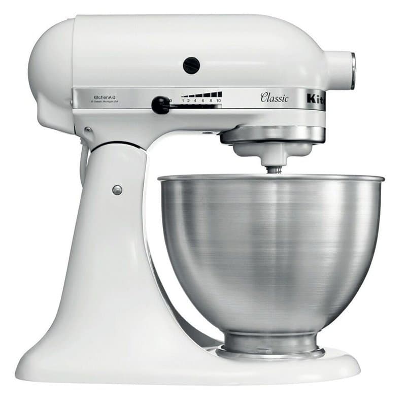 Kitchenaid 5K45SSEWH Robot mixer 275 W Métallique, Blanc