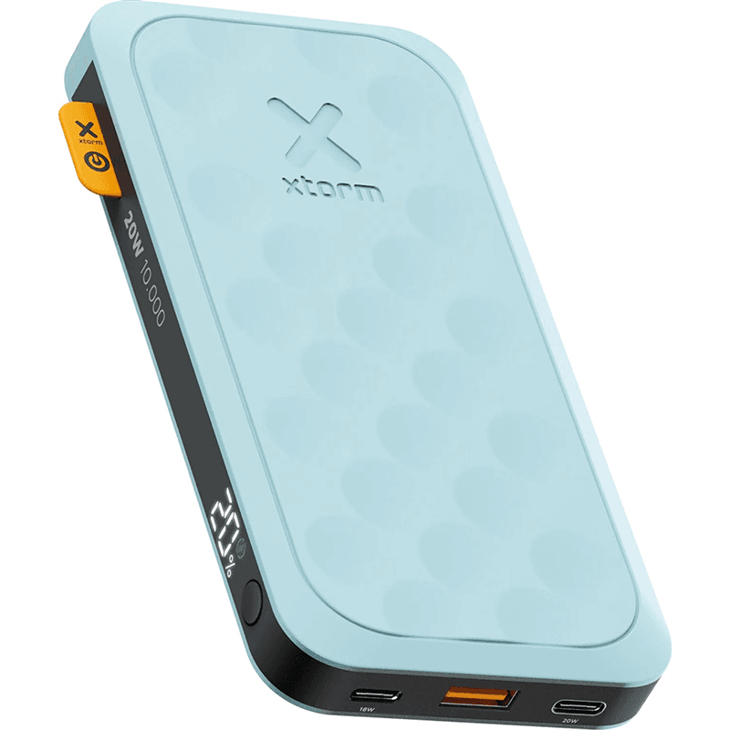 Powerbank Fuel Serie 5 USB A+C+C Power Delivery 10000mAh Bleue - 100% Plastique recyclé Xtorm
