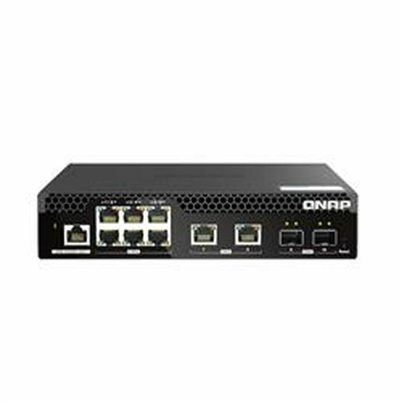 Qnap QSW-M2106R-2S2T commutateur réseau Géré L2 10G Ethernet (100/1000/10000) 1U Noir