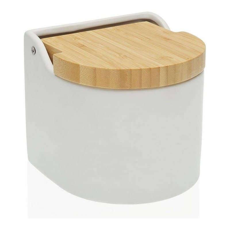 Salière avec couvercle Céramique Bambou (12 x 11,5 x 12 cm)