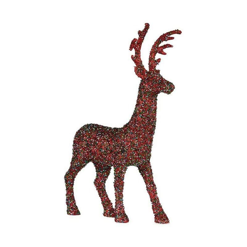 Décoration Grand Renne 23 x 74,7 x 45 cm Bleu Fuchsia Plastique