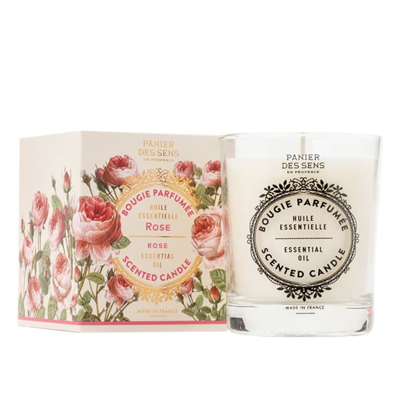 Bougie Parfumée Panier des Sens Rose,Vonné svíky Rose 180 ml