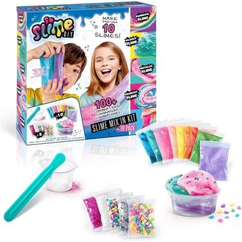 Canal TOYS - Slime - Mix'in Kit - Pack 10 Slimes pour Enfant de 6 ans et plus - Multicolore