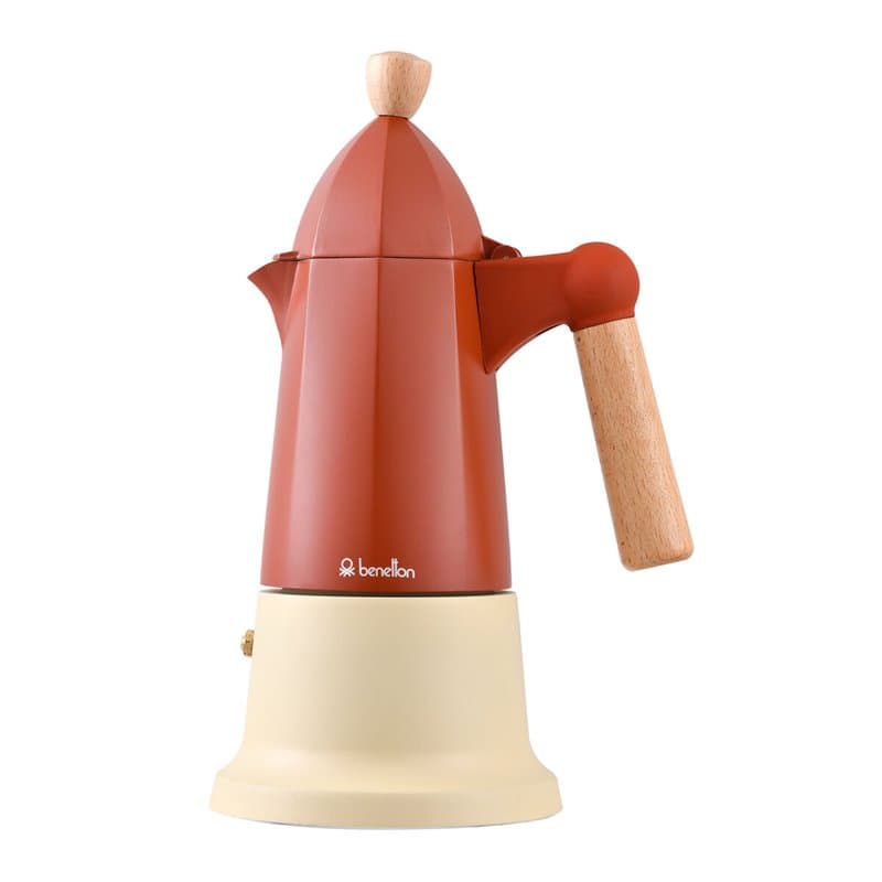 Cafetière Italienne Benetton SAFARI BE Aluminium Bois de hêtre 6 Tasses 600 ml