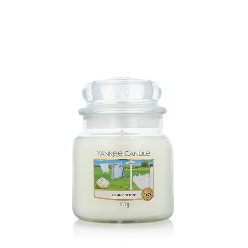 Bougie Parfumée Yankee Candle Classic Medium Jar Candles Clean Cotton 411 g