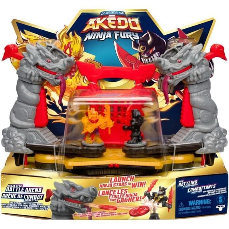 Arene de Combat Ninja Fury - MOOSE TOYS - AKEDO - Combat avec figurines, contrôleurs et effets sonores