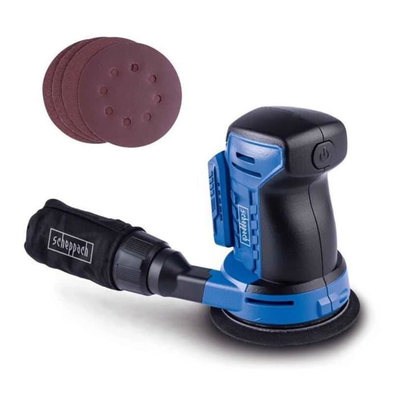 Ponceuse exentrique - SCHEPPACH - 20V IXES - 125 mm - Oscillation 2mm - Accroche velcro - sans batterie ni chargeur - C-