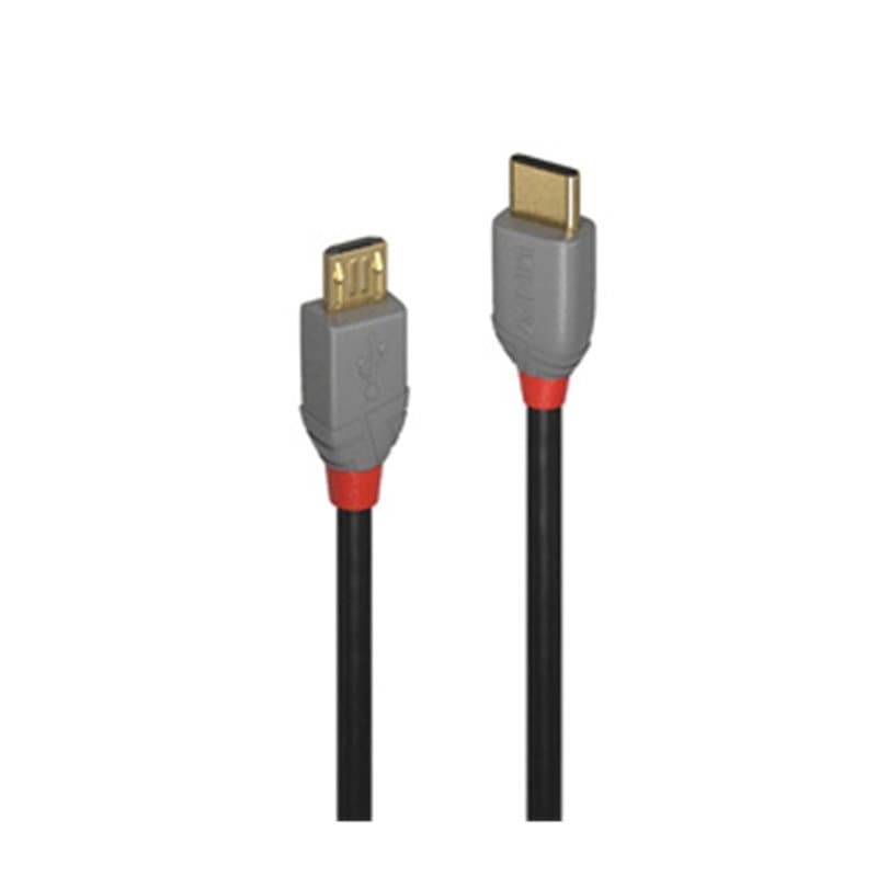Lindy 36891 câble USB 1 m USB 2.0 USB C Micro-USB B Noir, Gris