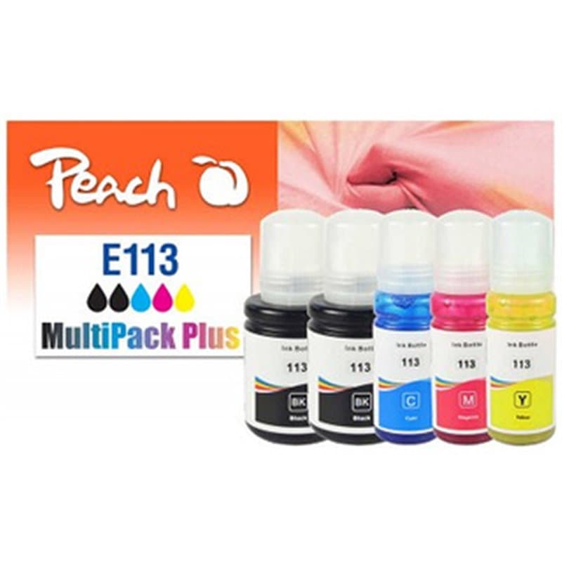 Peach 321323 cartouche d'encre 5 pièce(s) Compatible Rendement standard Noir, Cyan, Magenta, Jaune