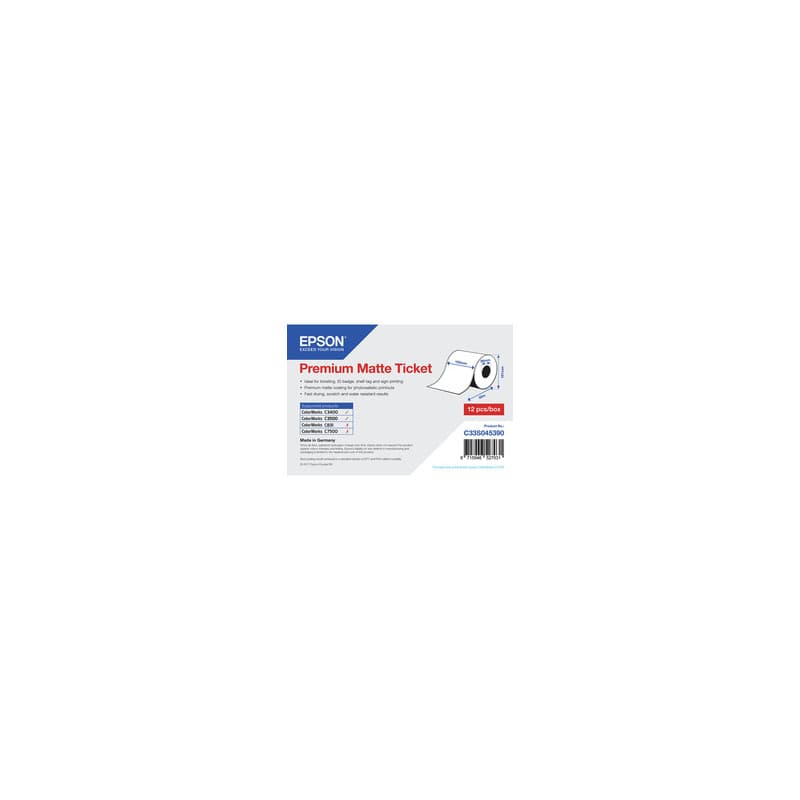 Epson Rouleau d'étiquettes Premium Matte 102mm x 50mm pour TM-C3400