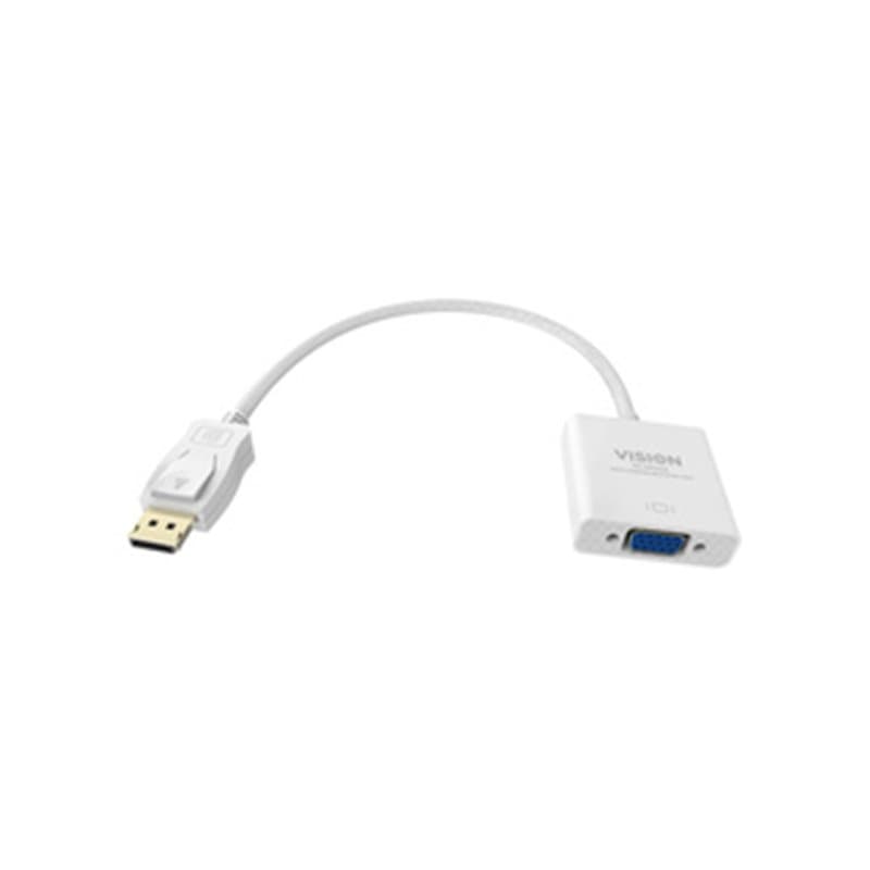 Vision TC-DPVGA câble vidéo et adaptateur 0,22 m VGA (D-Sub) DisplayPort Blanc