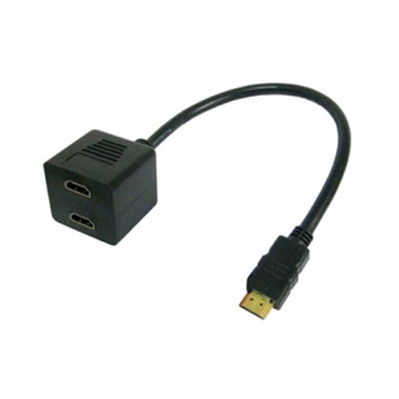 Techly 0.3m HDMI - 2x HDMI M/F câble HDMI 0,3 m HDMI Type A (Standard) 2 x HDMI Type A (Standard) Noir