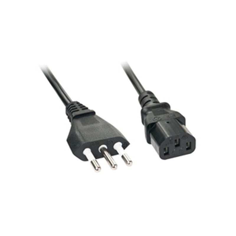 Lindy 30413 câble électrique Noir 2 m CEI 23-16 Coupleur C13