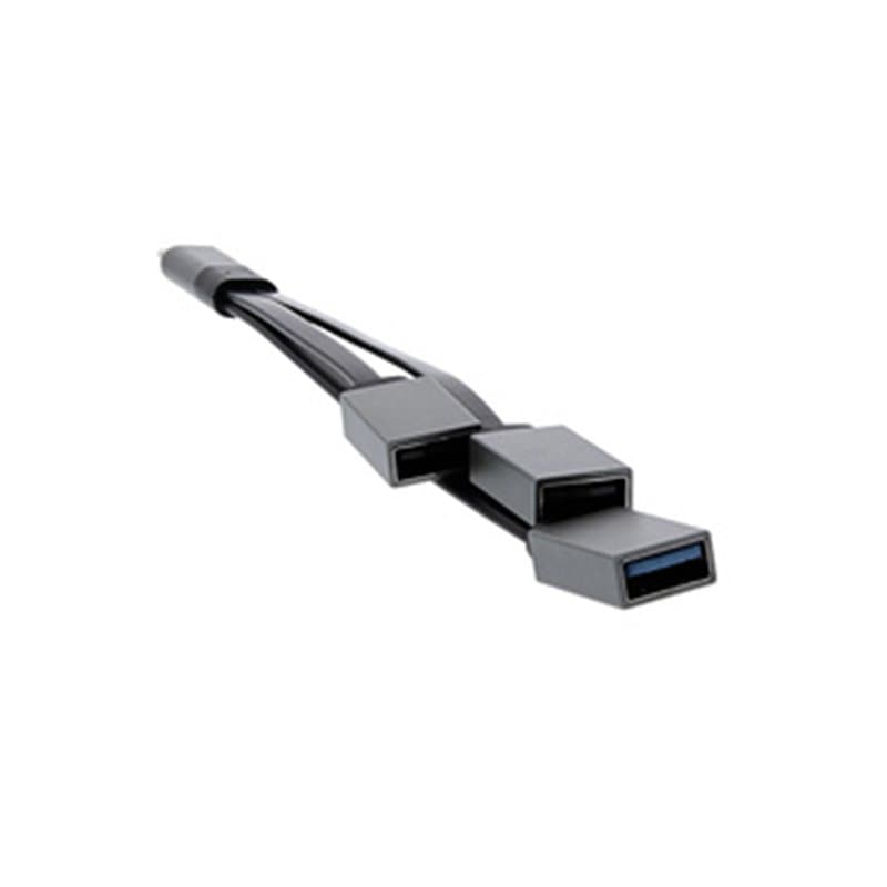 T'nB TCM3USBF changeur de genre de câble USB Type C 3x USB Type A Aluminium, Noir