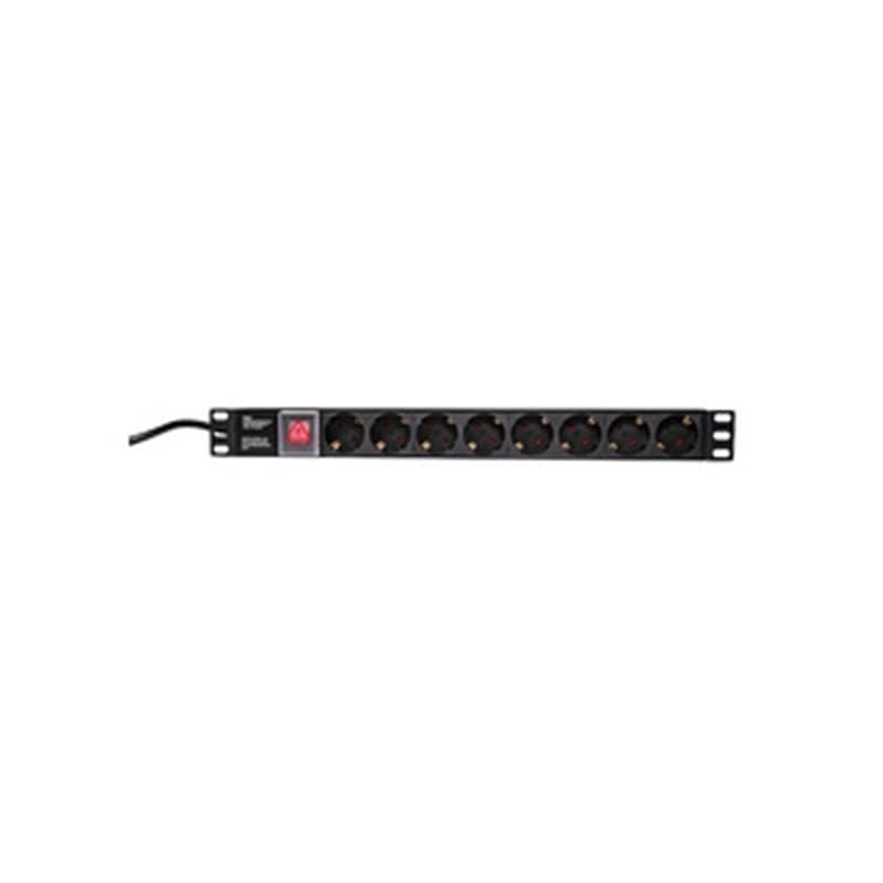 LogiLink PDU8C01 unité de distribution d'énergie 8 sortie(s) CA 1U Noir