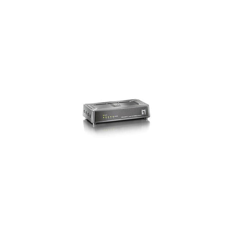 LevelOne FSW-0508TX commutateur réseau Non-géré Fast Ethernet (10/100) Noir, Gris