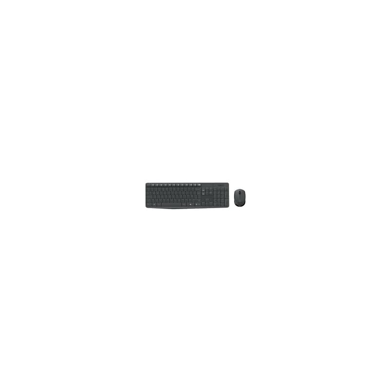Logitech MK235 clavier Souris incluse Maison USB QWERTZ Allemand Gris