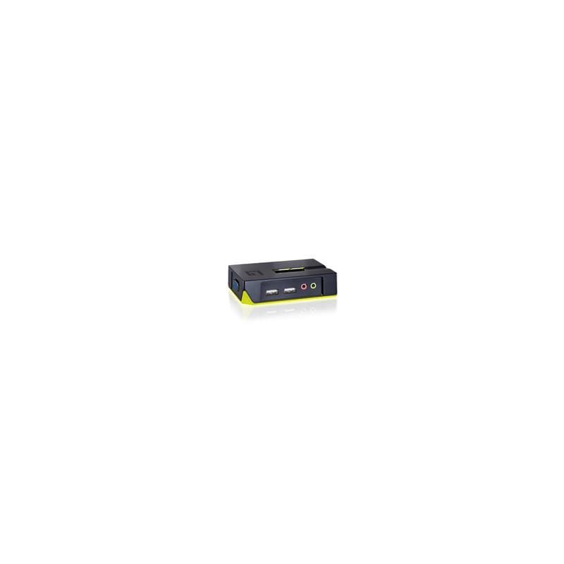 LevelOne KVM-0221 commutateur écran, clavier et souris Noir, Vert