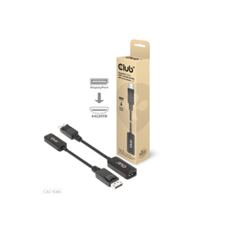 CLUB3D CAC-1088 câble vidéo et adaptateur 0,21 m DisplayPort HDMI Noir
