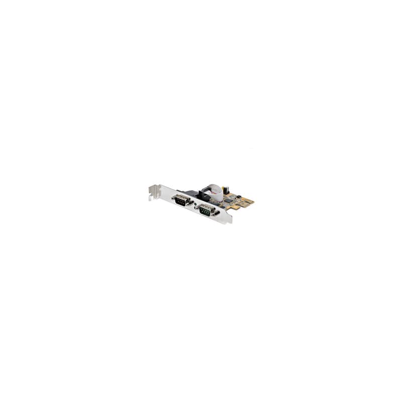 StarTech.com Carte d'Interface Série PCI Express à 2 ports, Carte Série PCIe à 2 Ports vers RS232 (DB9), UART 16C1050, S