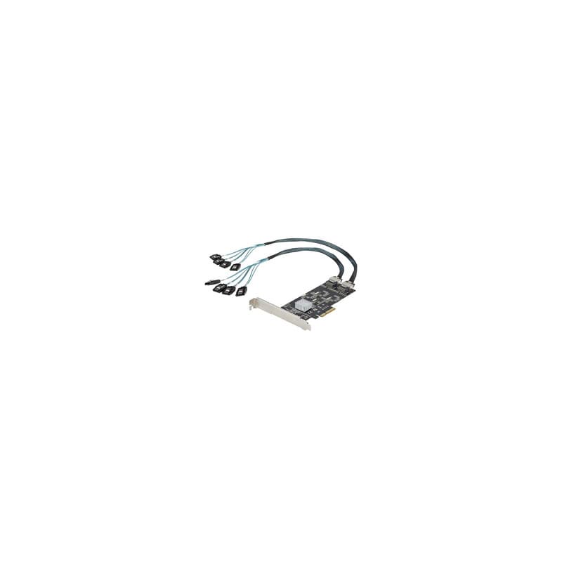 StarTech.com Carte Contrôleur SATA PCIe 8 ports - Carte Extension SATA PCI Express 6Gbps avec 4 Contrôleurs Hôte - Carte
