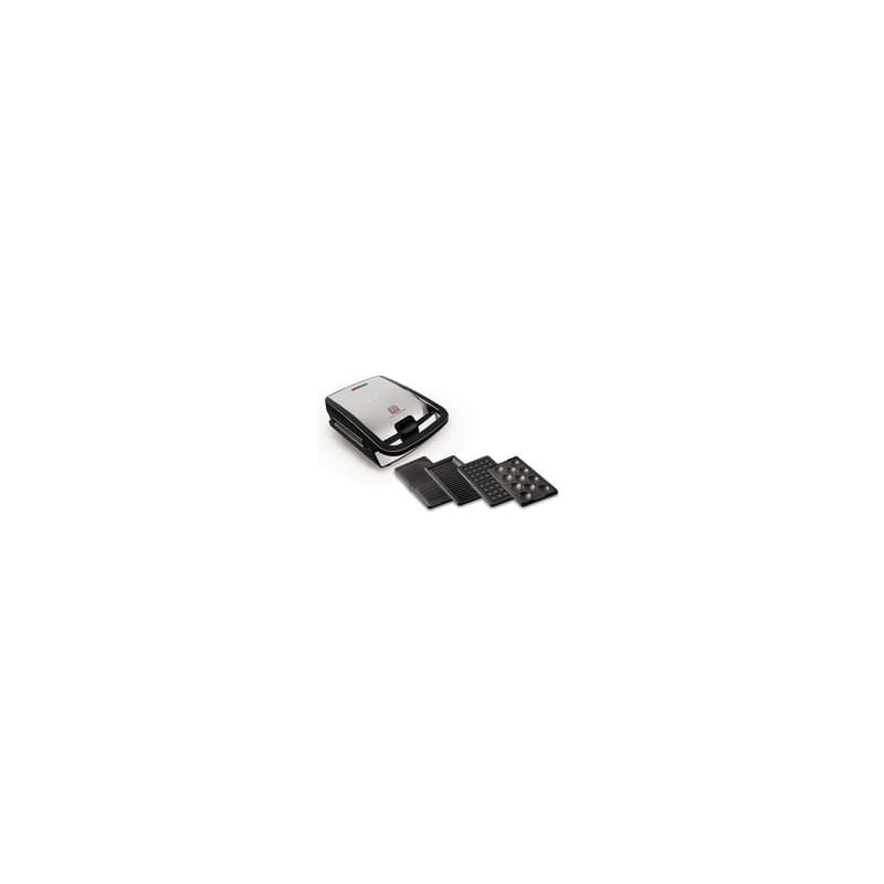 Tefal SW854D gaufrier et appareil à croque-monsieur 700 W Noir, Acier inoxydable