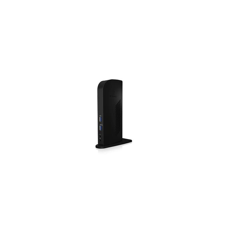ICY BOX IB-DK2242AC Avec fil USB 3.2 Gen 1 (3.1 Gen 1) Type-A Noir