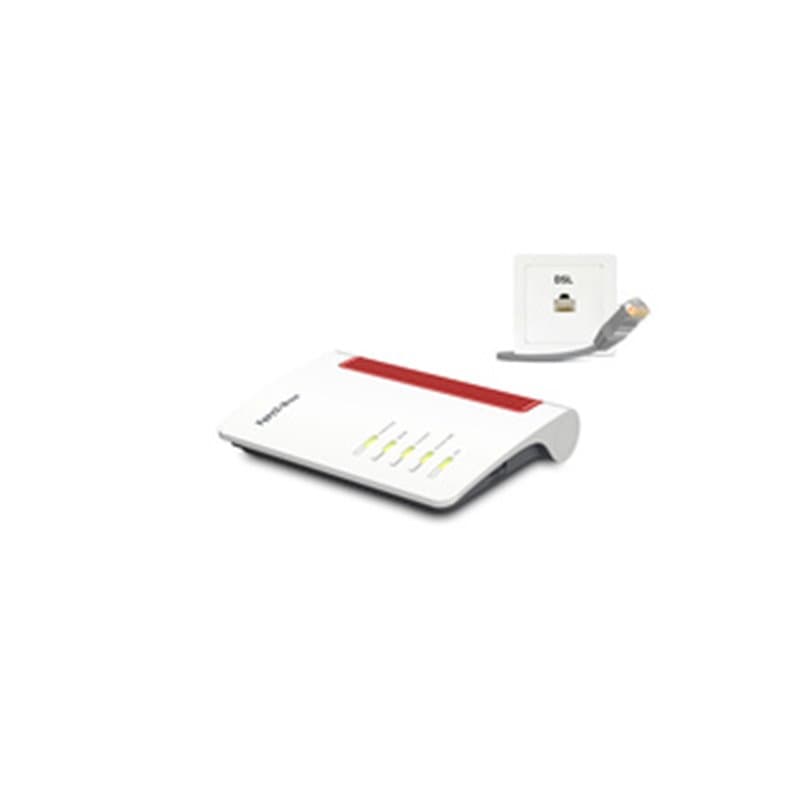 FRITZ!Box 7530 AX routeur sans fil Gigabit Ethernet Bi-bande (2,4 GHz / 5 GHz) Gris, Rouge, Blanc