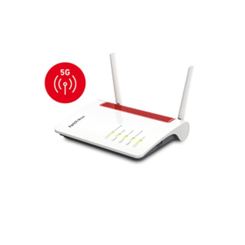 FRITZ!Box 6850 5G routeur sans fil Gigabit Ethernet Bi-bande (2,4 GHz / 5 GHz) Noir, Rouge, Blanc