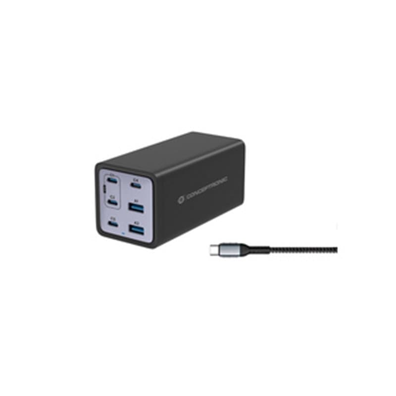 Conceptronic OZUL06BE chargeur d'appareils mobiles Universel Noir Secteur Charge rapide Intérieure