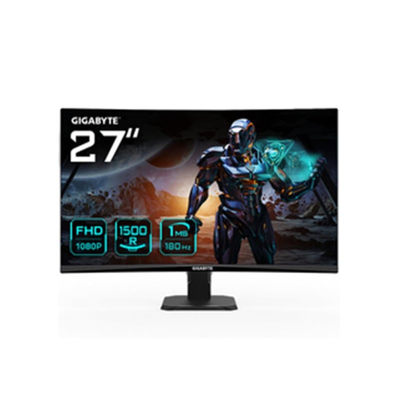 GIGABYTE MONITEUR DE JEU INCURVÉ GS27FC 27" FHD - 1920 X 1080 (FHD), 180HZ, 1MS, 250 CD/M², FREESYNC PREMIUM, PRÊT POUR