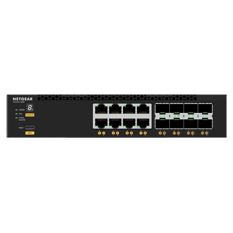 NETGEAR M4350-8X8F Géré L3 10G Ethernet (100/1000/10000) 1U Noir