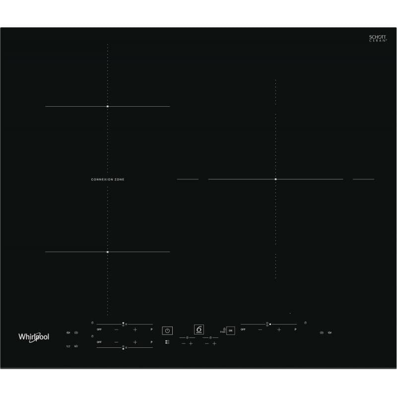 Whirlpool WB B3760 BF Noir Intégré 59 cm Plaque avec zone à induction 3 zone(s)