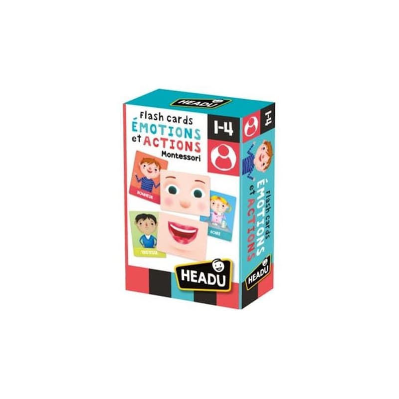 Jeu découverte Headu Flashcards émotions et actions Montessori