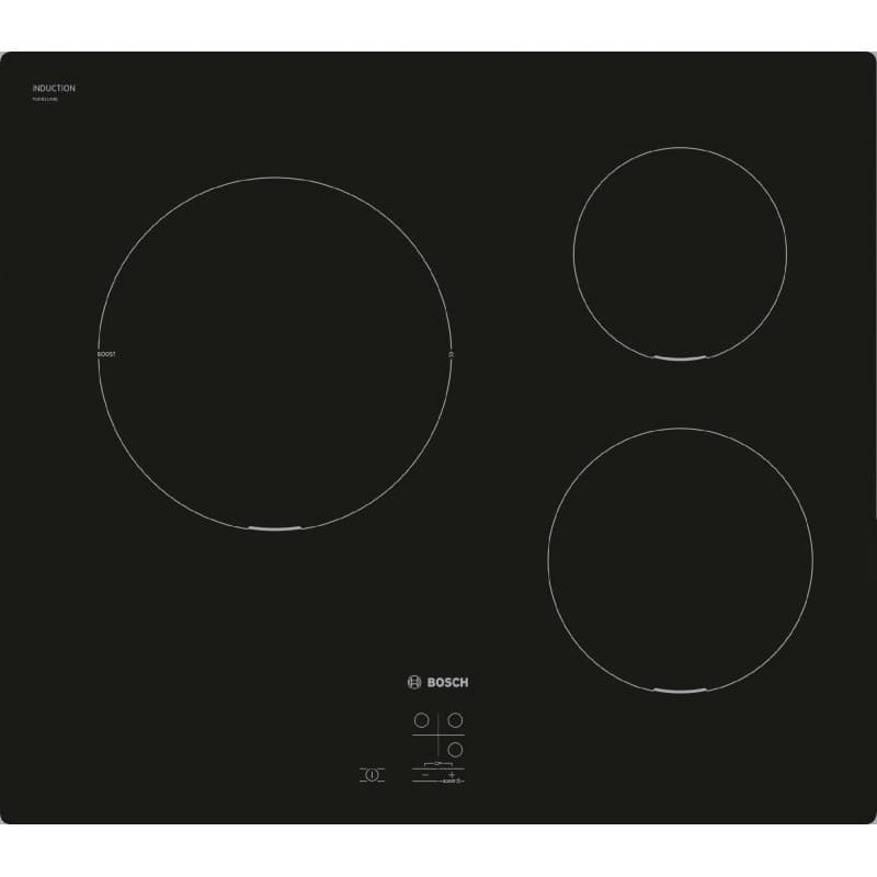 Bosch PUC611AA5E Noir Intégré 60 cm Plaque avec zone à induction 3 zone(s)