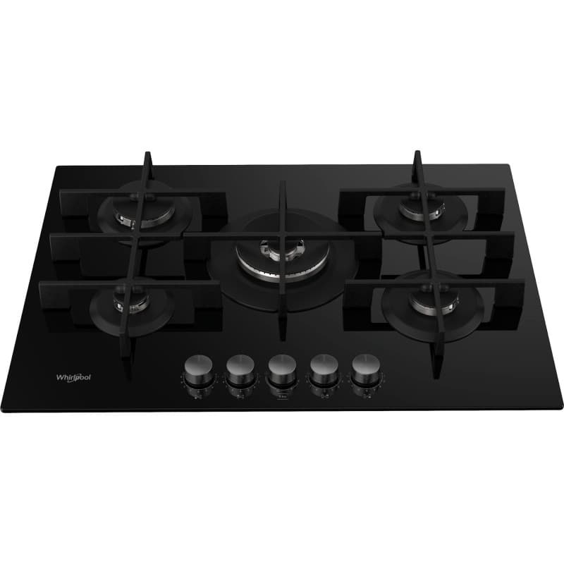 Whirlpool GOWL 758/NB FR plaque Noir Intégré 75 cm Gaz 5 zone(s)