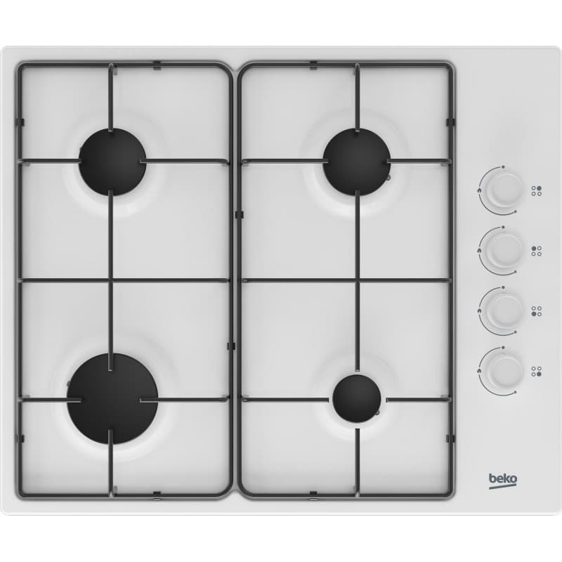 Beko HIGG 64123 SW plaque Blanc Intégré 60 cm Gaz 4 zone(s)