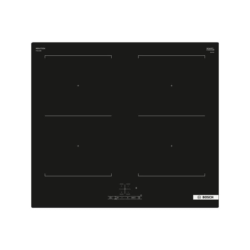 Bosch Serie 4 PVQ611BB6E plaque Noir Intégré 60 cm Plaque avec zone à induction 4 zone(s)
