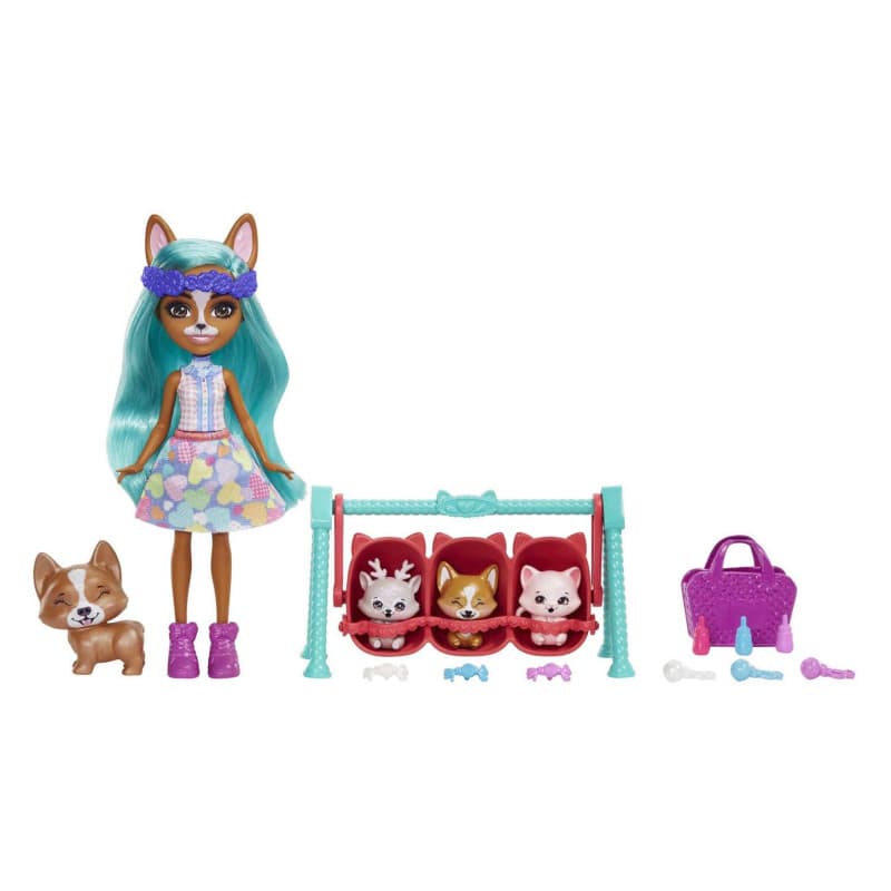 Enchantimals Baby Best Friends MEILLEURS AMIS DES BÉBÉS CRIZIA CORGI ET SON AMIE SHOW