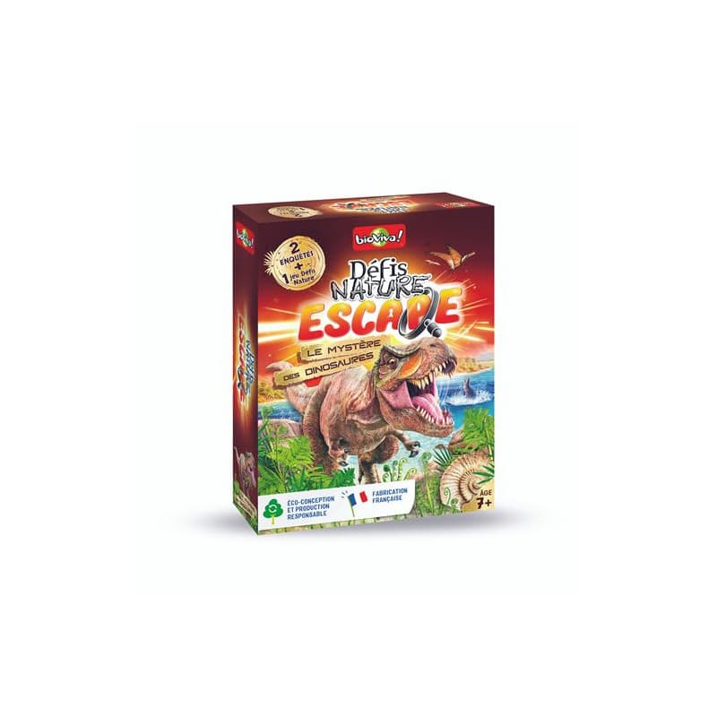 Jeu pour découvrir la nature Bioviva Defis Nature Escape Le mystère des dinosaures
