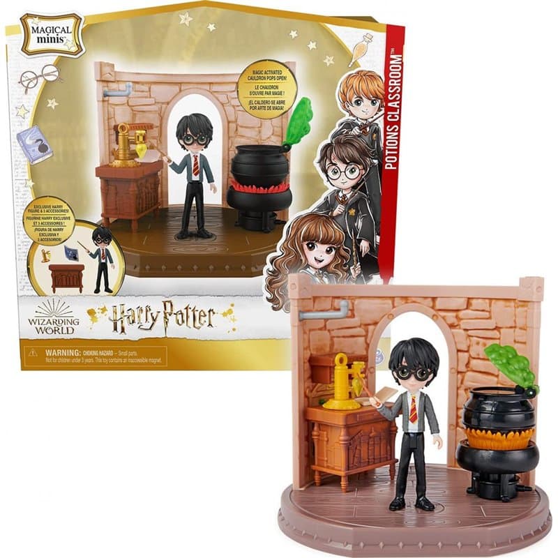 Wizarding World HARRY POTTER - PLAYSET COURS DE POTION - Coffret Univers Magique Cours De Potion Avec 1 Figurine Articul