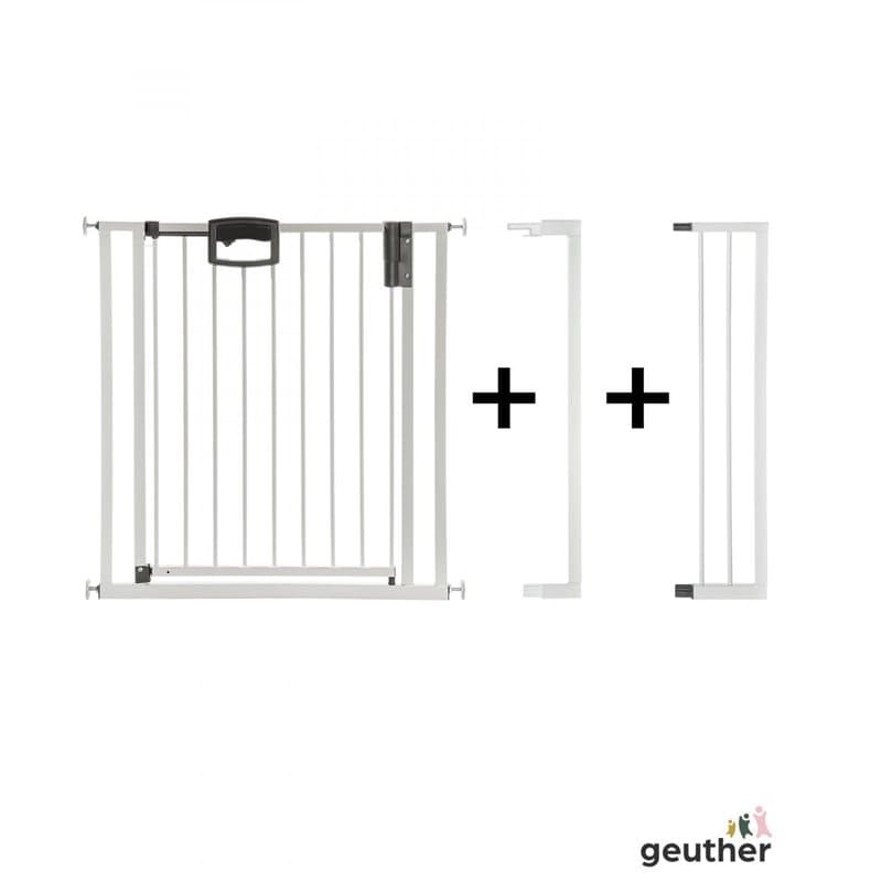 Barrière de porte à pression Easylock Plus métal 104,5 cm - 112,5 cm Blanc