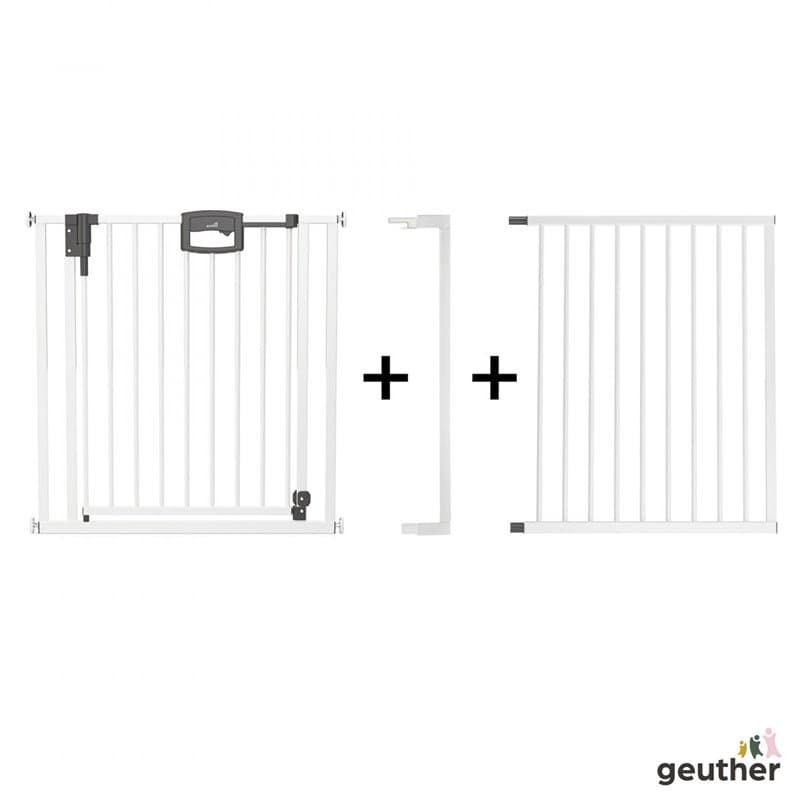 Barrière de porte à pression Easylock Plus métal 152,5 cm - 160,5 cm Blanc