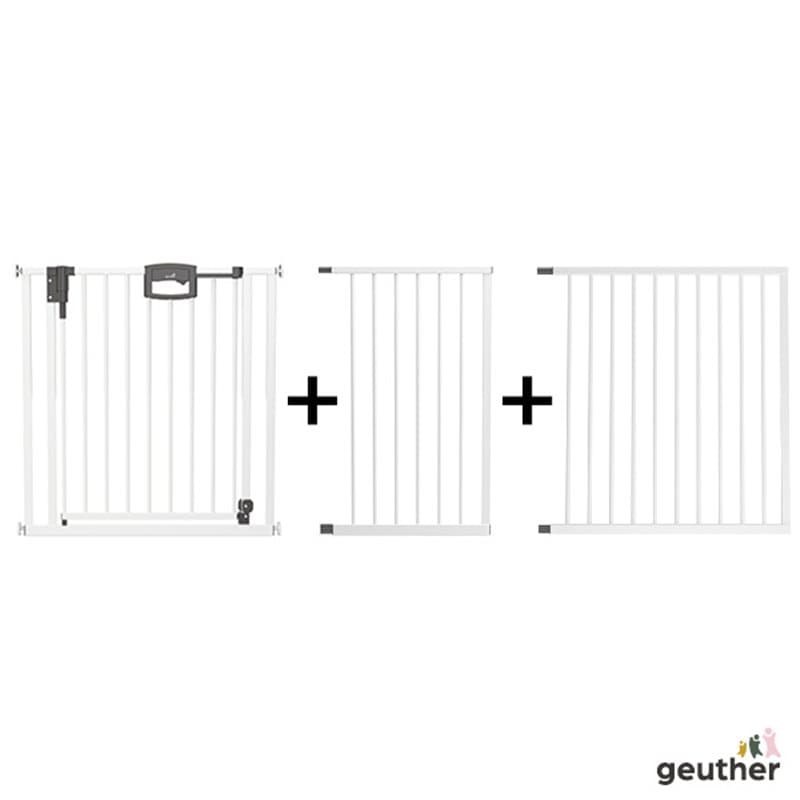 Barrière de porte à pression Easylock Plus métal 200,5 cm - 208,5 cm Blanc