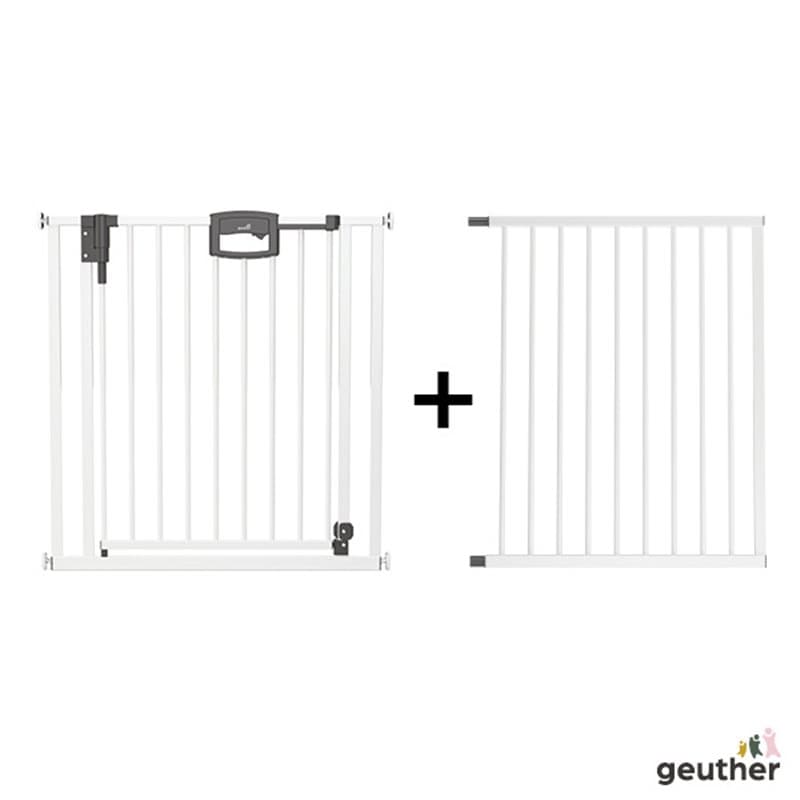 Barrière de porte à pression Easylock Plus métal 144,5 cm - 152,5 cm Blanc