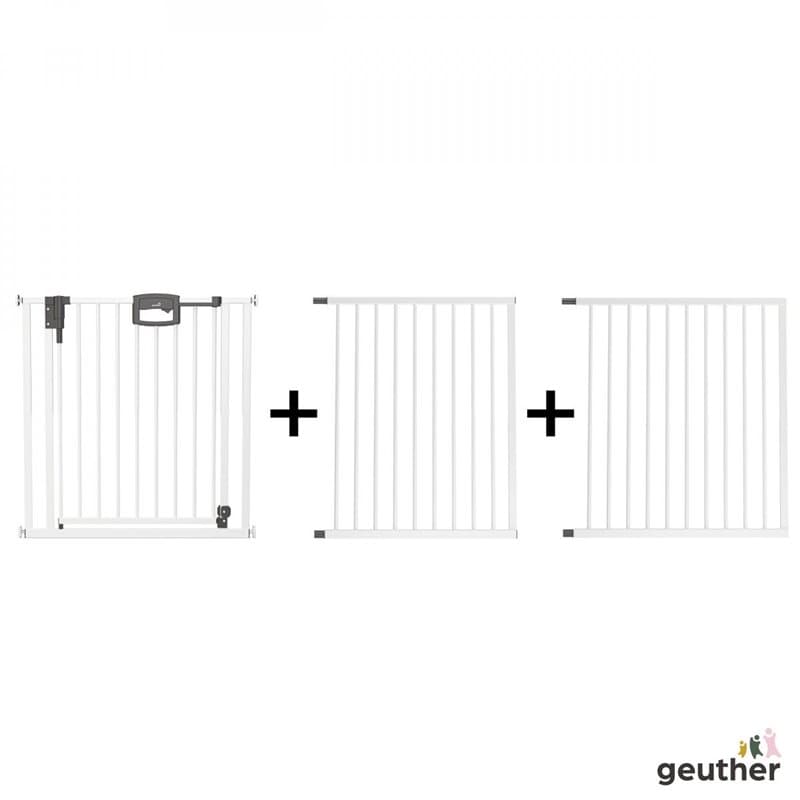 Barrière de porte à pression Easylock Plus métal 216,5 cm - 224,5 cm Blanc