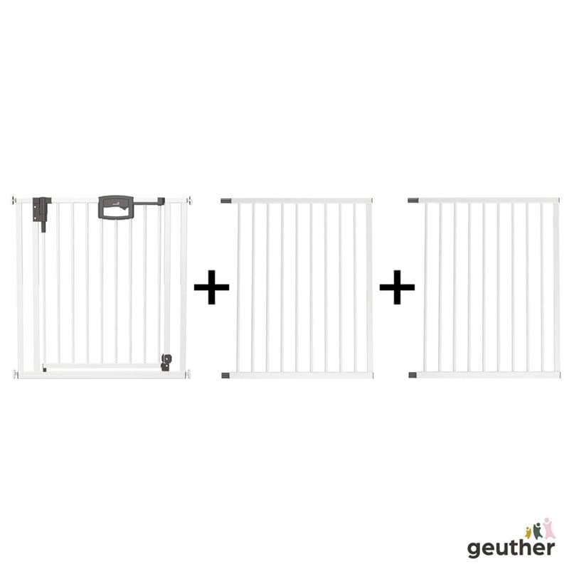 Barrière de porte à pression Easylock Plus métal 208,5 cm - 216,5 cm Blanc